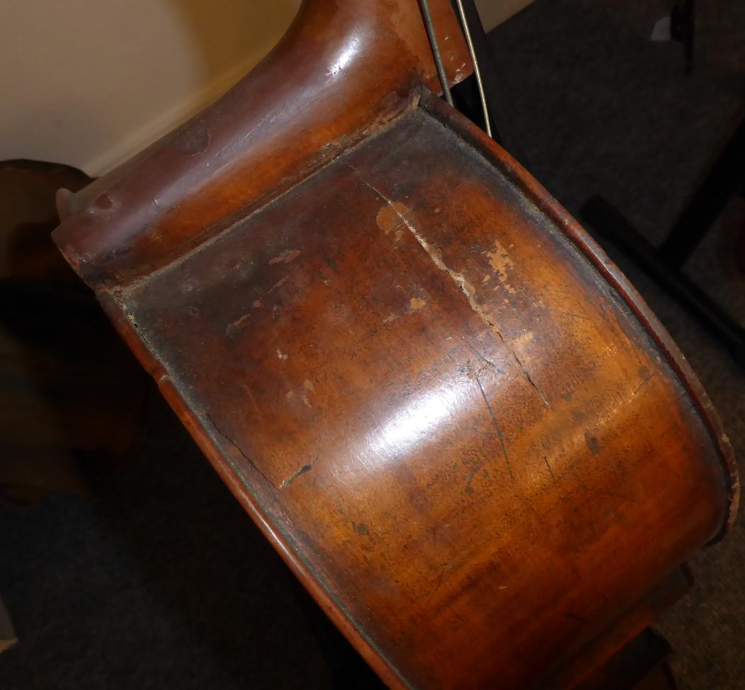 Cello (Small Size) 22 1/2'' one piece back, stamped 'Young' with four indistinct marks on back of - Image 6 of 12