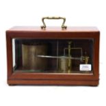 Short & Mason (London) Barograph No.A357 with eleven vacuum sections, in hinged case glazed on three