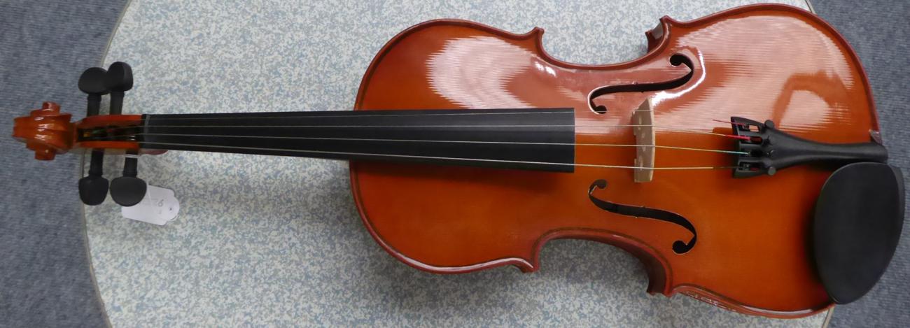 Viola 15'' two piece back, Made by Antoni, China with some accessories and music (cased with bow) - Image 2 of 14
