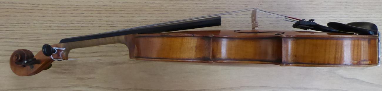 Viola 15 3/4'' two piece back, with ebony fingerboard, width upper bout 7 7/8'', middle 5 3/8'', - Image 5 of 18