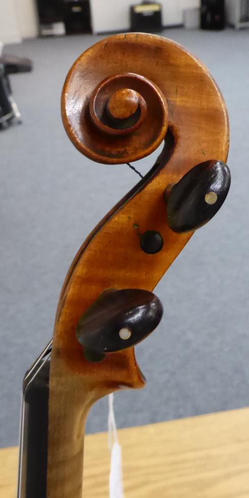 Viola 15 3/4'' two piece back, with ebony fingerboard, width upper bout 7 7/8'', middle 5 3/8'', - Image 7 of 18
