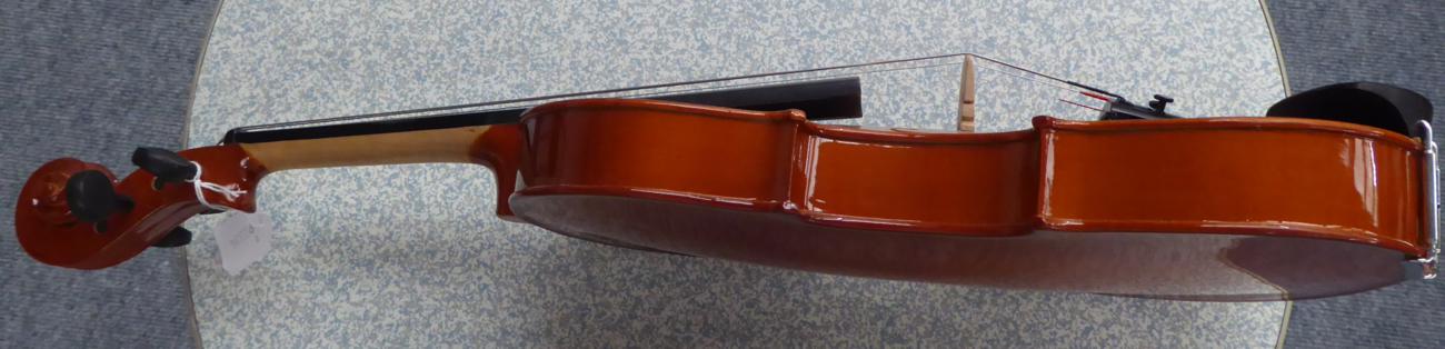 Viola 15'' two piece back, Made by Antoni, China with some accessories and music (cased with bow) - Image 4 of 14