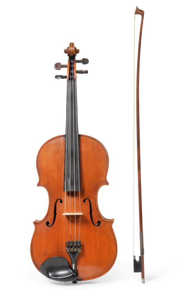 Viola 15 3/4'' two piece back, with ebony fingerboard, width upper bout 7 7/8'', middle 5 3/8'',