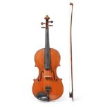 Viola 15 3/4'' two piece back, with ebony fingerboard, width upper bout 7 7/8'', middle 5 3/8'',