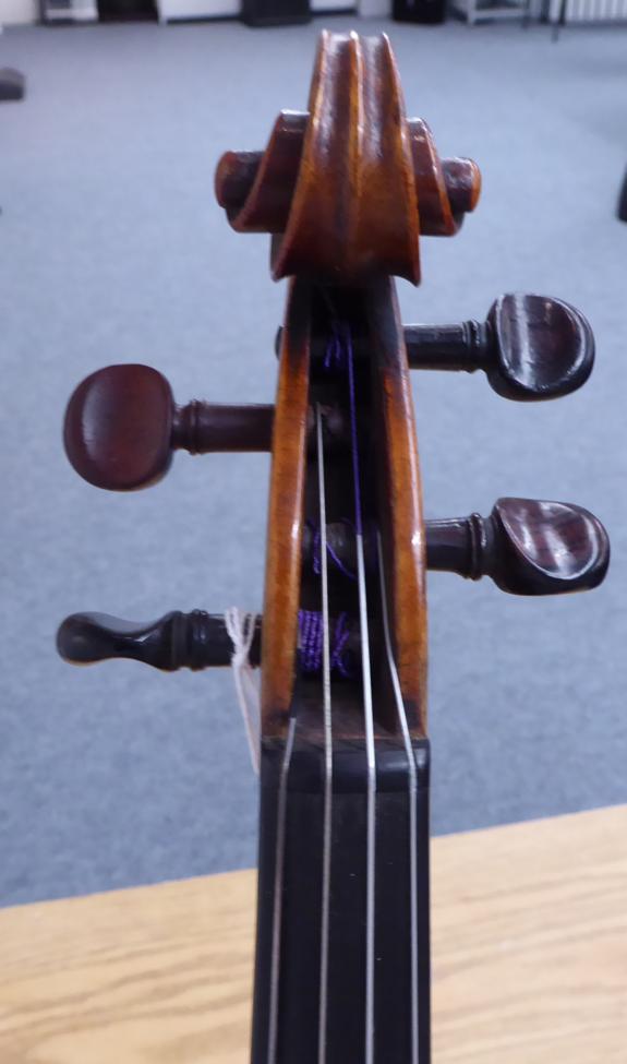 Viola 15 3/4'' two piece back, with ebony fingerboard, width upper bout 7 7/8'', middle 5 3/8'', - Image 6 of 18