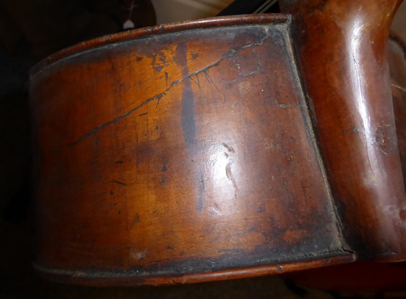 Cello (Small Size) 22 1/2'' one piece back, stamped 'Young' with four indistinct marks on back of - Image 7 of 12