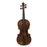 Violin 14 1/4'' two piece back, ebony fingerboard, label reads 'Chiafredo Gappa Fecit fecit