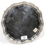 ~ A shaped circular silver salver, Sheffield 1943, 25.5cm diameter, 19.8ozt