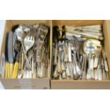 ~ A large quantity of assorted silver plated cutlery