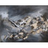 Marie Walker Last (1917-2017) Abstract monochromatic landscape study Signed and dated (19)64,