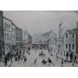 After Laurence Stephen Lowry RA (1887-1976) ''The Level Crossing, Burton on Trent'' Signed in