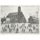 After Laurence Stephen Lowry RA (1887-1976) ''St. Mary's Beswick'' Signed in pencil, numbered 315/