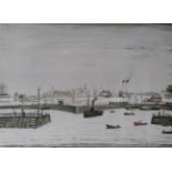 After Laurence Stephen Lowry RA (1887-1976) ''The Harbour'' Signed in pencil, with the blindstamp