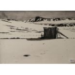 Emma Sibbon RA (b.1962) ''Bear Country, Svalbard'' Signed, numbered 9/30 verso, intaglio print, 42cm