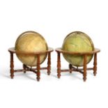 A Pair of James Wyld 12'' Terrestrial and Celestial Table Globes, published 1846/1847, the