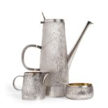 Gerald Benney - A Matched Silver Three Piece Coffee Service, London 1976 and 1991-93, comprising