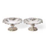 A Pair of Early Victorian Silver Tazza, Robert Garrard, London, date letter rubbed probably 1838,
