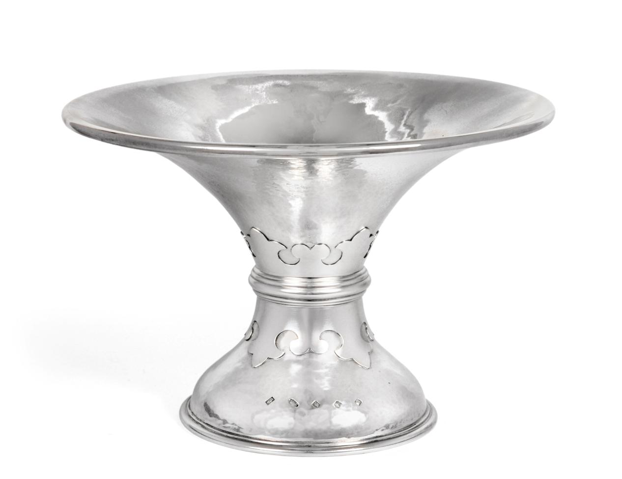 A Modern Scottish Silver Footed Bowl of Arts & Crafts Influence, Hamilton & Inches, Edinburgh