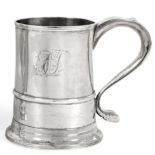 A George III Provincial Silver Mug, John Langlands, Newcastle 1774, tapering form with girdle,