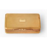 A George IV 18ct Gold Snuff Box, Charles Rawlings, London 1824, rectangular with rounded corners,