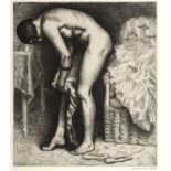 Dame Laura Knight RA, RWS, RE, RWA, PSWA, DBE (1877-1970) ''Putting on Tights'' (1926) Signed in