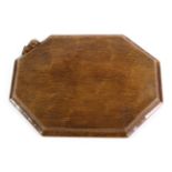 Mouseman: A Robert Thompson English Oak Bread Board, with carved mouse signature, 31.5cm See