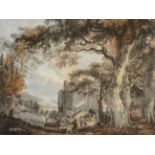 Paul Sandby RA (1725-1809) Caernarvon Castle Watercolour, 48cm by 64cm Provenance: Thos Agnew & Sons