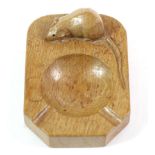 Mouseman: A Robert Thompson English Oak Ashtray, of standard rectangular form, with carved mouse