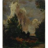 Algernon Newton RA (1880-1968) Wooded landscape Signed, inscribed and dated 1919 verso, oil on