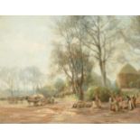 Sir James Lawton Wingate RSA (1846-1924) Scottish ''Clearing the potato pits in Spring'' Signed,