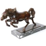 A de Luca (Italian, 20th/21st century): A Bronze Galloping Horse, signed in the cast A de Luca, on a