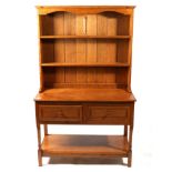 Woodpeckerman: A Stan Dodds (1928-2012) English Oak Small Dresser and Rack, the rack with two