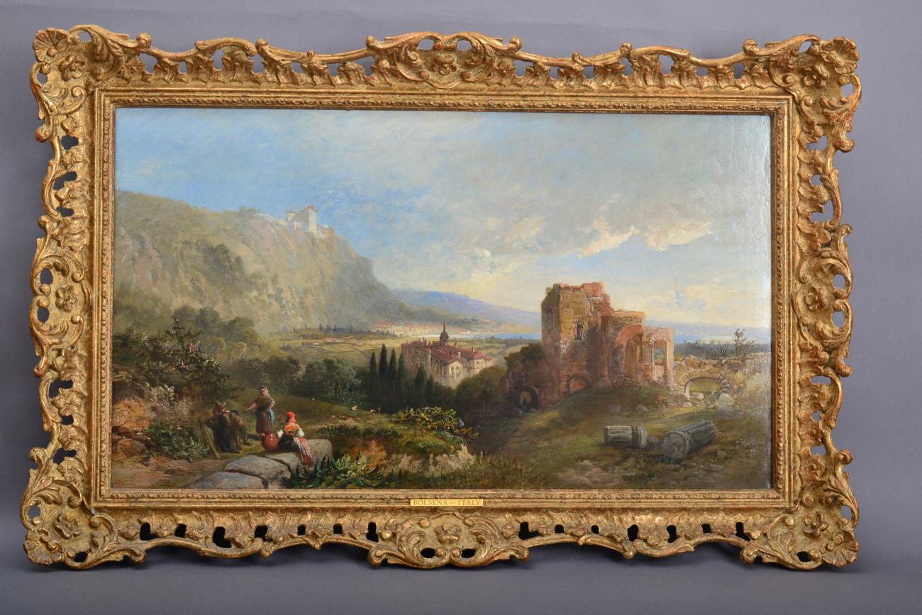 James Vivien de Fleury (1847-1942) ''Bolsena, Italy'' Signed, with original inscribed artist's label - Image 2 of 4