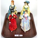 Four Royal Doulton figures Sophia Charlotte Lady Sheffield HN3008, The Hon Frances Duncombe