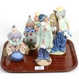 Lladro figure Pals Forever, no. 7686, boxed; together with three other Lladro Clown figures (4)