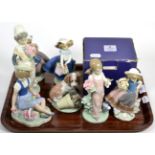 Lladro figure Valencian Lady, no. 1304; together with six other Lladro figures (7)