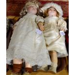 SFBJ Paris 60 bisque socket head doll, with sleeping blue eyes, open mouth, original wig, on a