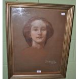 Gerald Edward Moira VPROI, RWS (1867-1959), ''Portrait of Blanche White'', signed, inscribed and