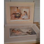 Nineteen prints by W Russel Flint, F M Russel Flint and E R Sturgeon (qty)