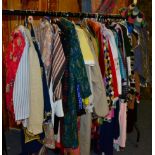 Rail of assorted costume, theatrical clothing etc