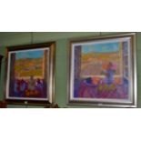 Martin Dutton (Contemporary - ), ''Provence Still Life Looking Towards Bonnieux'', signed,