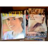 A small quantity of Vogue magazines (one box)