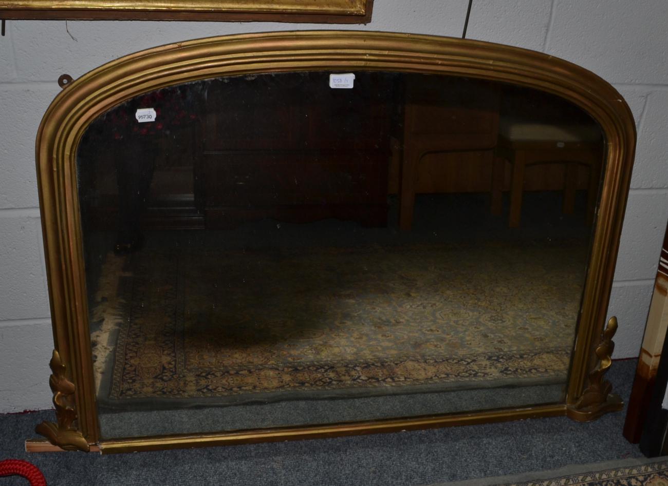 A 19th century gilt overmantle mirror together with two fashion prints by Jane Robinson - Image 4 of 4