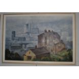 *Hardacre (20th/21st century), ''Halifax from Southowram Bank'', signed oil on board