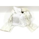 Assorted White Cotton and Linen, including damask table cloths, embroidered cloth, napkins,