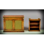 Tarbena Miniatures Regency Style Painted Dwarf Open Bookcase, with two removable shelves, 7cm by 6cm