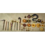 Assorted Dolls House Accessories, including a Small Times Miniatures skeleton clock, dated 2016;