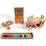 A Group of Good Quality Late 20th Century Dolls House Furniture by Cabinet Maker D A Fleming,