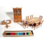 A Group of Good Quality Late 20th Century Dolls House Furniture by Cabinet Maker D A Fleming,