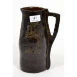 A Doulton pottery 'leather' jug